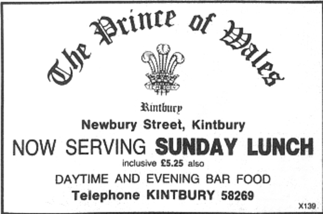 Prince Of Wales, Kintbury