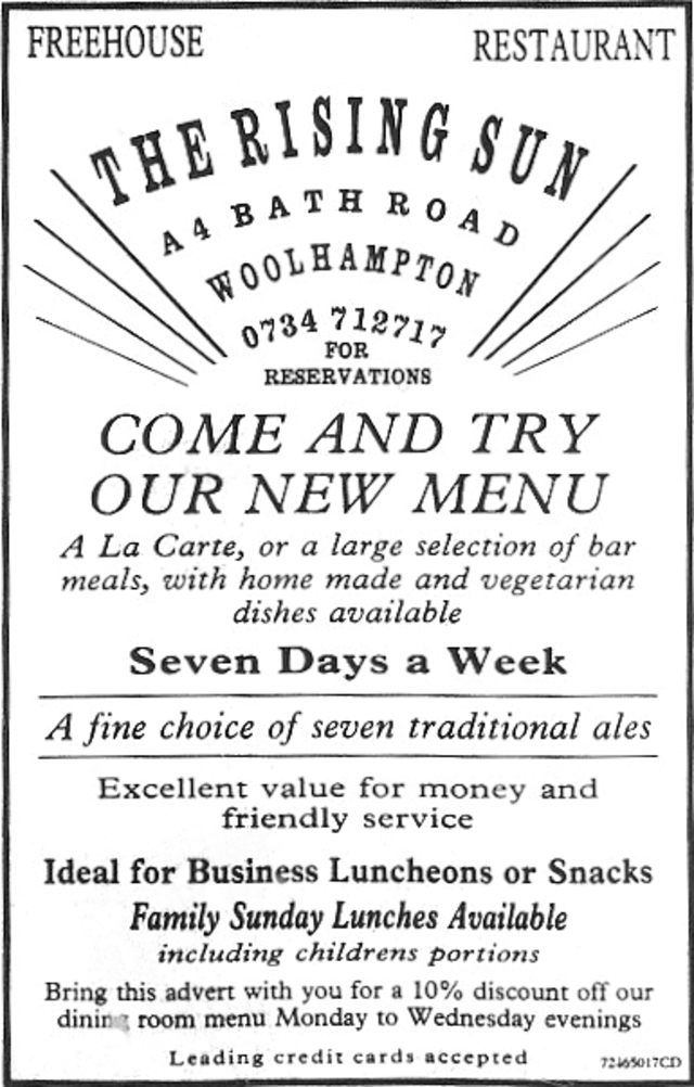 Rising Sun, Woolhampton