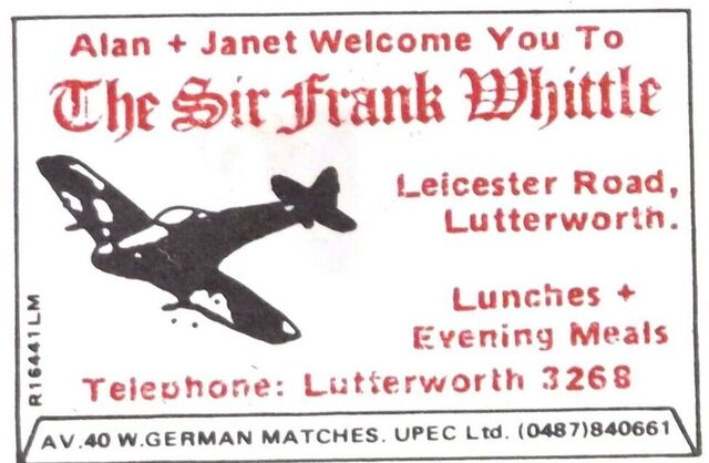 Sir Frank Whittle, Lutterworth