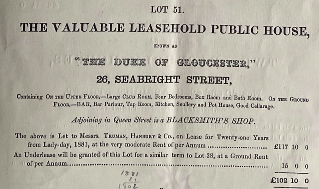 Duke Of Gloucester, Bethnal Green