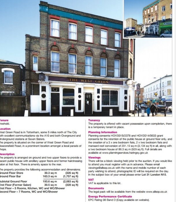 West Green Tavern, South Tottenham