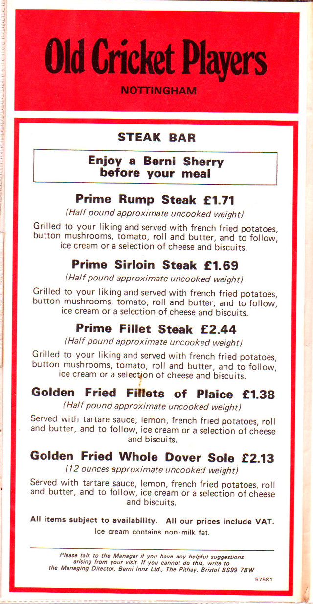 Old Cricket Players, Nottingham, NG1