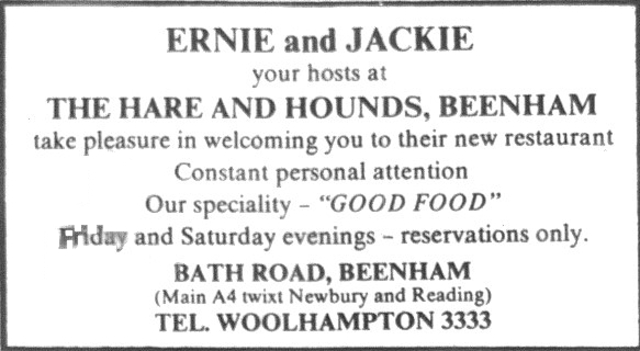 Hare & Hounds, Beenham Hare & Hounds, Beenham